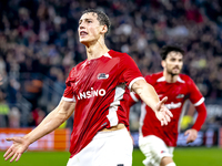 AZ Alkmaar forward Ruben van Bommel scores the 1-1 and celebrates the goal during the match between AZ and Elfsborg at the AZ Stadium for th...