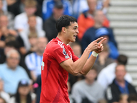 Ramon Sosa of Nottingham Forest celebrates after scoring a goal to make it 2-2 during the Premier League match between Brighton and Hove Alb...