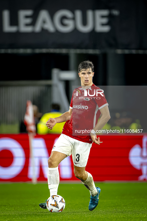 AZ Alkmaar midfielder Wouter Goes plays during the match AZ - Elfsborg at the AZ Stadium for the UEFA Europa League - League phase - Matchda...