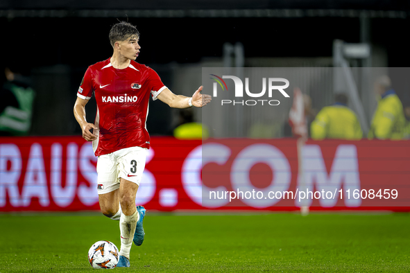 AZ Alkmaar midfielder Wouter Goes plays during the match AZ - Elfsborg at the AZ Stadium for the UEFA Europa League - League phase - Matchda...