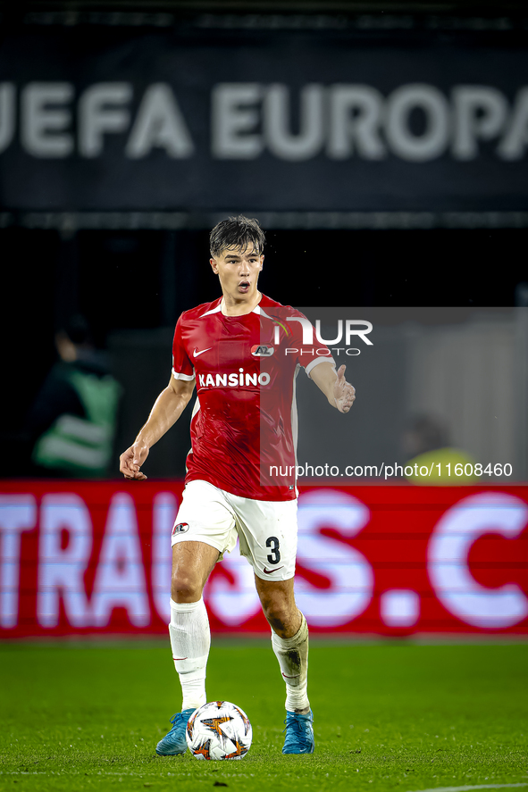 AZ Alkmaar midfielder Wouter Goes plays during the match AZ - Elfsborg at the AZ Stadium for the UEFA Europa League - League phase - Matchda...