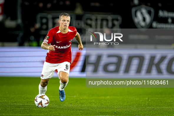 AZ Alkmaar midfielder Jordy Clasie plays during the match AZ - Elfsborg at the AZ Stadium for the UEFA Europa League - League phase - Matchd...