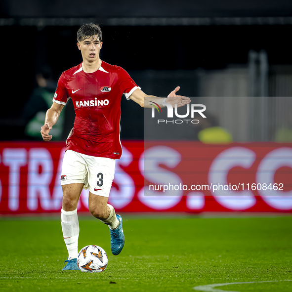 AZ Alkmaar midfielder Wouter Goes plays during the match AZ - Elfsborg at the AZ Stadium for the UEFA Europa League - League phase - Matchda...