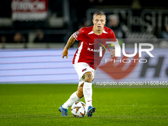 AZ Alkmaar midfielder Jordy Clasie plays during the match AZ - Elfsborg at the AZ Stadium for the UEFA Europa League - League phase - Matchd...