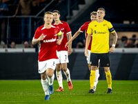 Elfsborg defender Sebastian Holmen appears dejected during the match between AZ and Elfsborg at the AZ Stadium for the UEFA Europa League -...