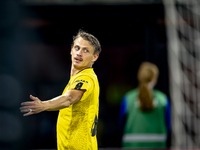 Elfsborg midfielder Simon Hedlund scores the 2-2 and celebrates the goal during the match AZ - Elfsborg at the AZ Stadium for the UEFA Europ...