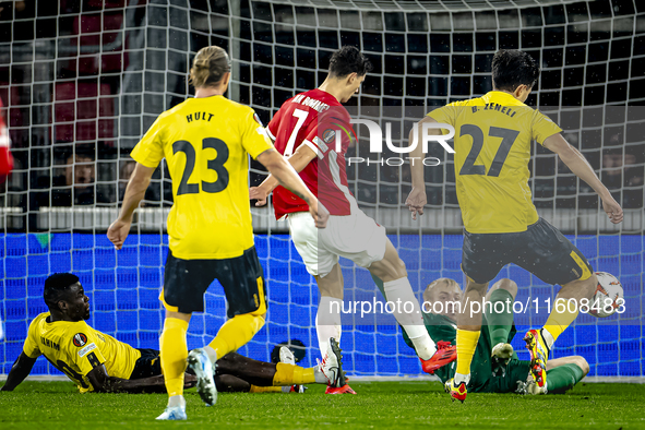 AZ Alkmaar forward Ruben van Bommel during the match between AZ and Elfsborg at the AZ Stadium for the UEFA Europa League - League phase - M...