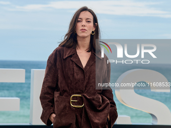 Javier Giner, Elena Trape, Oriol Pla, Victoria Luengo, Marina Salas, Omar Ayuso, and Roman Barea attend the photocall for ''Yo, Adicto'' dur...