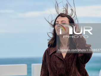 Javier Giner, Elena Trape, Oriol Pla, Victoria Luengo, Marina Salas, Omar Ayuso, and Roman Barea attend the photocall for ''Yo, Adicto'' dur...