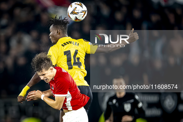 AZ Alkmaar midfielder Wouter Goes and IF Elfsborg forward Jalal Abdullai during the match AZ vs. Elfsborg at the AZ Stadium for the UEFA Eur...