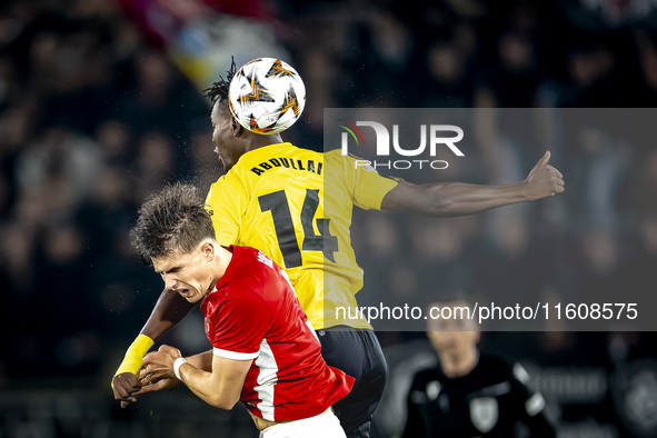 AZ Alkmaar midfielder Wouter Goes and IF Elfsborg forward Jalal Abdullai during the match AZ vs. Elfsborg at the AZ Stadium for the UEFA Eur...