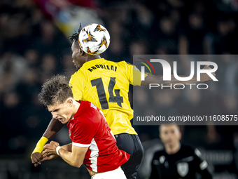 AZ Alkmaar midfielder Wouter Goes and IF Elfsborg forward Jalal Abdullai during the match AZ vs. Elfsborg at the AZ Stadium for the UEFA Eur...