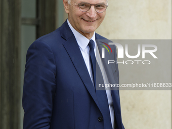 Didier Migaud, the newly appointed French Minister of Justice, leaves the Elysee Palace after a meeting of the council of ministers with the...