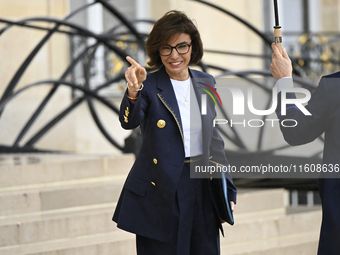 Rachida Dati, the newly appointed French Minister of Culture and Heritage, leaves the Elysee Palace after the meeting of the council of mini...