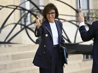 Rachida Dati, the newly appointed French Minister of Culture and Heritage, leaves the Elysee Palace after the meeting of the council of mini...