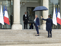 Genevieve Darrieussecq, the newly appointed French Minister of Health and Access to Care, arrives at the Elysee Palace for the meeting of th...