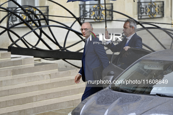 Newly appointed French Minister of Justice Didier Migaud arrives at the Elysee Palace for the meeting of the council of ministers with the F...