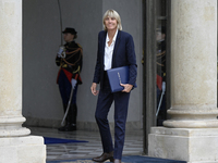 Valerie Letard, the newly appointed French Minister for Housing and Urban Renewal, arrives at the Elysee Palace for the meeting of the counc...