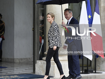 Laurence Garnier, the newly appointed French Secretary of State for Consumerism, arrives at the Elysee Palace for the meeting of the council...