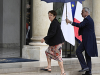 Newly appointed French Delegate Minister for Family and Childhood Agnes Canayer arrives at the Elysee Palace for the meeting of the council...