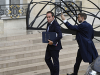 Sebastien Lecornu, the newly appointed French Minister of Defence, arrives at the Elysee Palace for the meeting of the council of ministers...