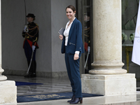 Newly appointed French Delegate Minister for Energy Olga Givernet arrives at the Elysee Palace for the meeting of the council of ministers w...