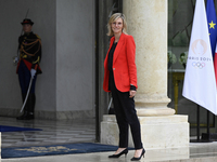 Newly appointed French Minister for Ecological Transition, Energy, Climate, and Risk Prevention Agnes Pannier-Runacher arrives at the Elysee...