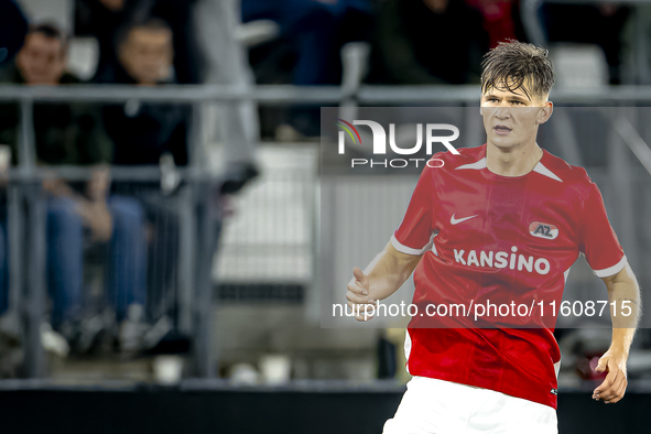 AZ Alkmaar defender David Moller Wolfe plays during the match AZ - Elfsborg at the AZ Stadium for the UEFA Europa League - League phase - Ma...