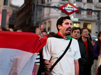 A demonstration in solidarity with Lebanon takes place in Plaza de Callao in Madrid, Spain, on September 25, 2024. (