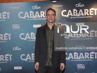 Julian Segura attends the red carpet for the Cabaret the Musical premiere with Itati Cantoral's special participation at Teatro de los Insur...