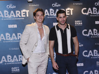 Marco Cordero and Dario Duque attend the red carpet for the Cabaret the Musical premiere with Itati Cantoral's special participation at Teat...