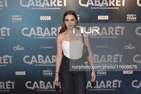 Jesusa Ochoa attends the red carpet for the Cabaret the Musical premiere with Itati Cantoral's special participation at Teatro de los Insurg...