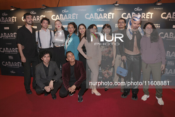 Orquesta Kitkat attends the red carpet for the Cabaret the Musical premiere with Itati Cantoral's special participation at Teatro de los Ins...