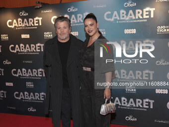 Alfonso Carrera and Litzy Dominguez attend the red carpet for the Cabaret the Musical premiere with Itati Cantoral's special participation a...