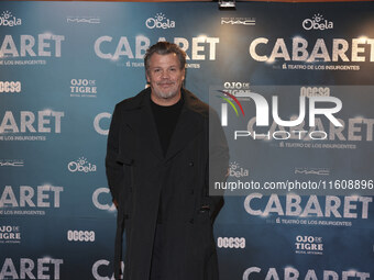 Alfonso Carrera attends the red carpet for the Cabaret the Musical premiere with Itati Cantoral's special participation at Teatro de los Ins...