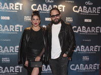 Tania Lizardo and a guest attend the red carpet for the Cabaret the Musical premiere with Itati Cantoral's special participation at Teatro d...