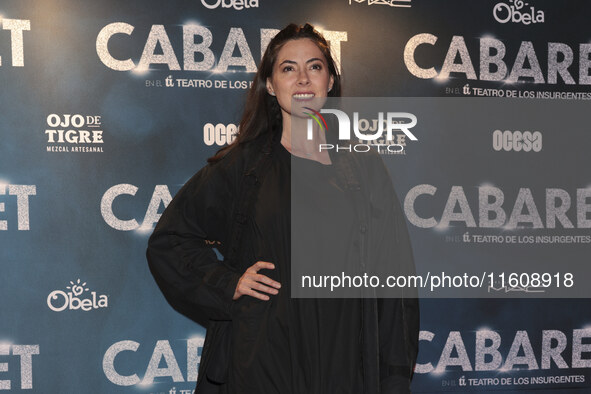 Veronica Jaspeado attends the red carpet for the Cabaret the Musical premiere with Itati Cantoral's special participation at Teatro de los I...