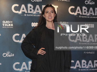 Veronica Jaspeado attends the red carpet for the Cabaret the Musical premiere with Itati Cantoral's special participation at Teatro de los I...