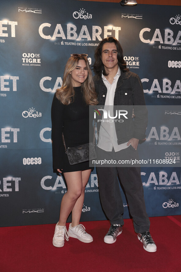 Maria Fernanda Ley attends the red carpet for the Cabaret the Musical premiere with Itati Cantoral's special participation at Teatro de los...