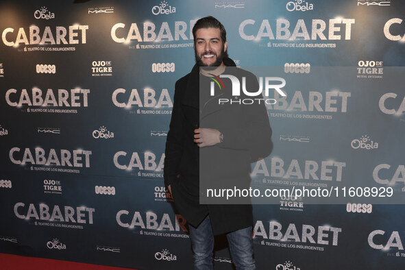 Juan Pablo Gil attends the red carpet for the Cabaret the Musical premiere with Itati Cantoral's special participation at Teatro de los Insu...