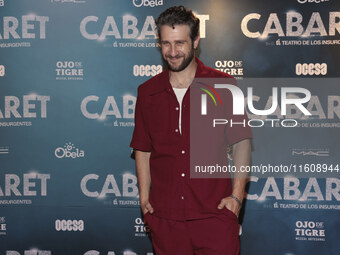 Nacho Tahhan attends the red carpet for the Cabaret the Musical premiere with Itati Cantoral's special participation at Teatro de los Insurg...