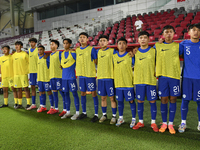 Substitute players of Singapore line up before the 2025 AFC U20 Asian Cup Qualifiers Group J match between Qatar and Singapore at Abdullah b...