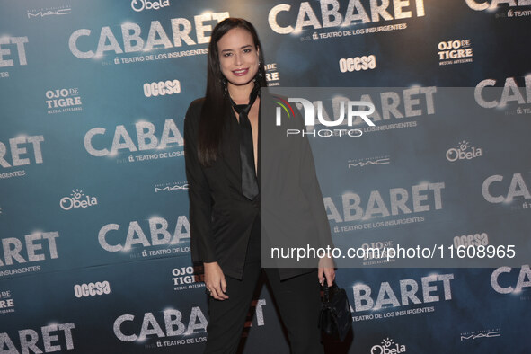 Frida Astrid attends the red carpet for the Cabaret the Musical premiere with Itati Cantoral's special participation at Teatro de los Insurg...