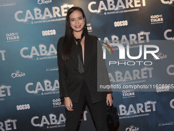 Frida Astrid attends the red carpet for the Cabaret the Musical premiere with Itati Cantoral's special participation at Teatro de los Insurg...