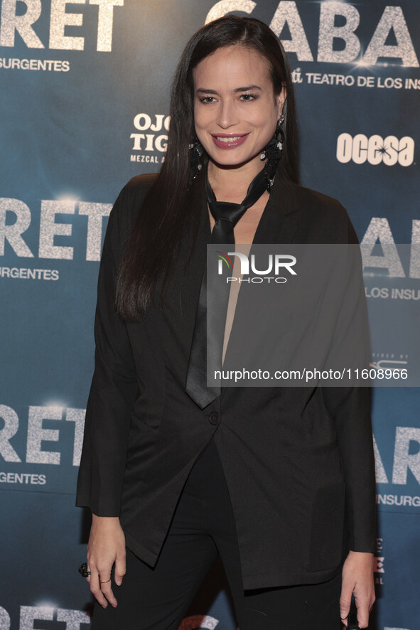 Frida Astrid attends the red carpet for the Cabaret the Musical premiere with Itati Cantoral's special participation at Teatro de los Insurg...