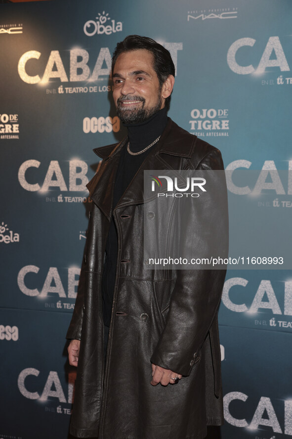 Francisco Rubio attends the red carpet for the Cabaret the Musical premiere with Itati Cantoral's special participation at Teatro de los Ins...