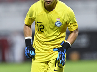 Muhammad 'Rauf Erwan of Singapore plays during the 2025 AFC U20 Asian Cup Qualifiers Group J match between Qatar and Singapore at Abdullah b...