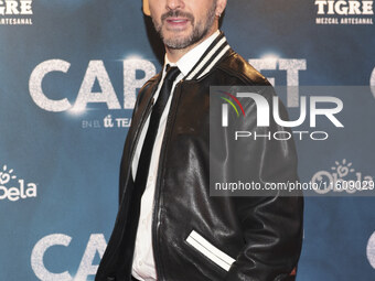 Oscar Madrazo attends the red carpet for the Cabaret the Musical premiere with Itati Cantoral's special participation at Teatro de los Insur...