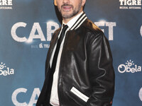 Oscar Madrazo attends the red carpet for the Cabaret the Musical premiere with Itati Cantoral's special participation at Teatro de los Insur...