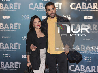 Paola Escalera and Raul Coronado attend the red carpet for the Cabaret the Musical premiere with Itati Cantoral's special participation at T...